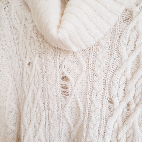 Free People Distressed Cowl Neck Sweater - Picture 6 of 8